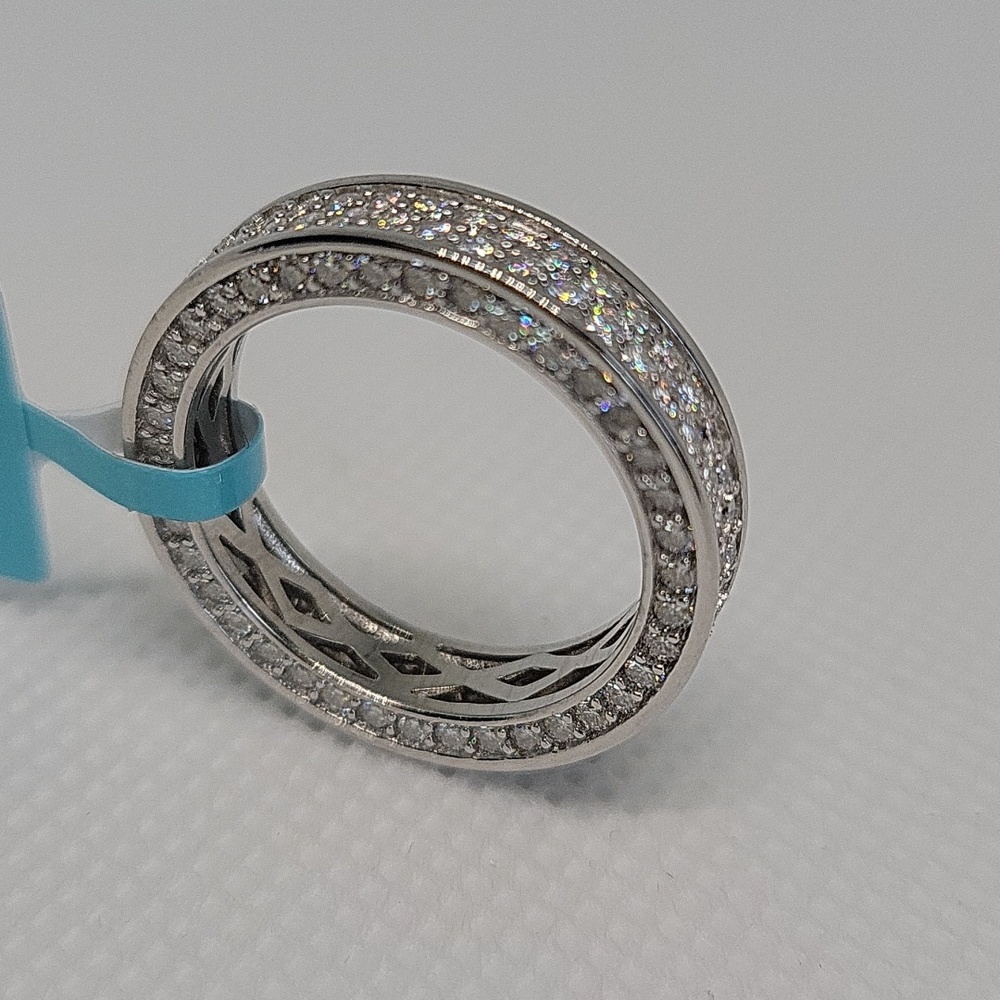 Dazzling Double Row Pave Eternity Band